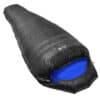 Criterion Quantum 450 down sleeping bag with a black outer and blue inner